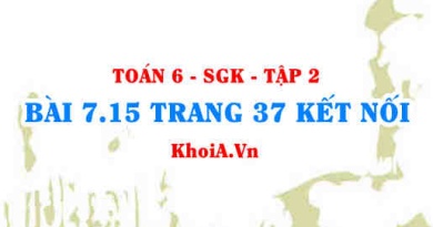 Bài 7.15 trang 37 Toán 6 Tập 2 Kết nối tri thức